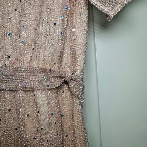 Baltic Born Grace Sparkle Gown Dress in Champagne Medium - NWT - Picture 11 of 15